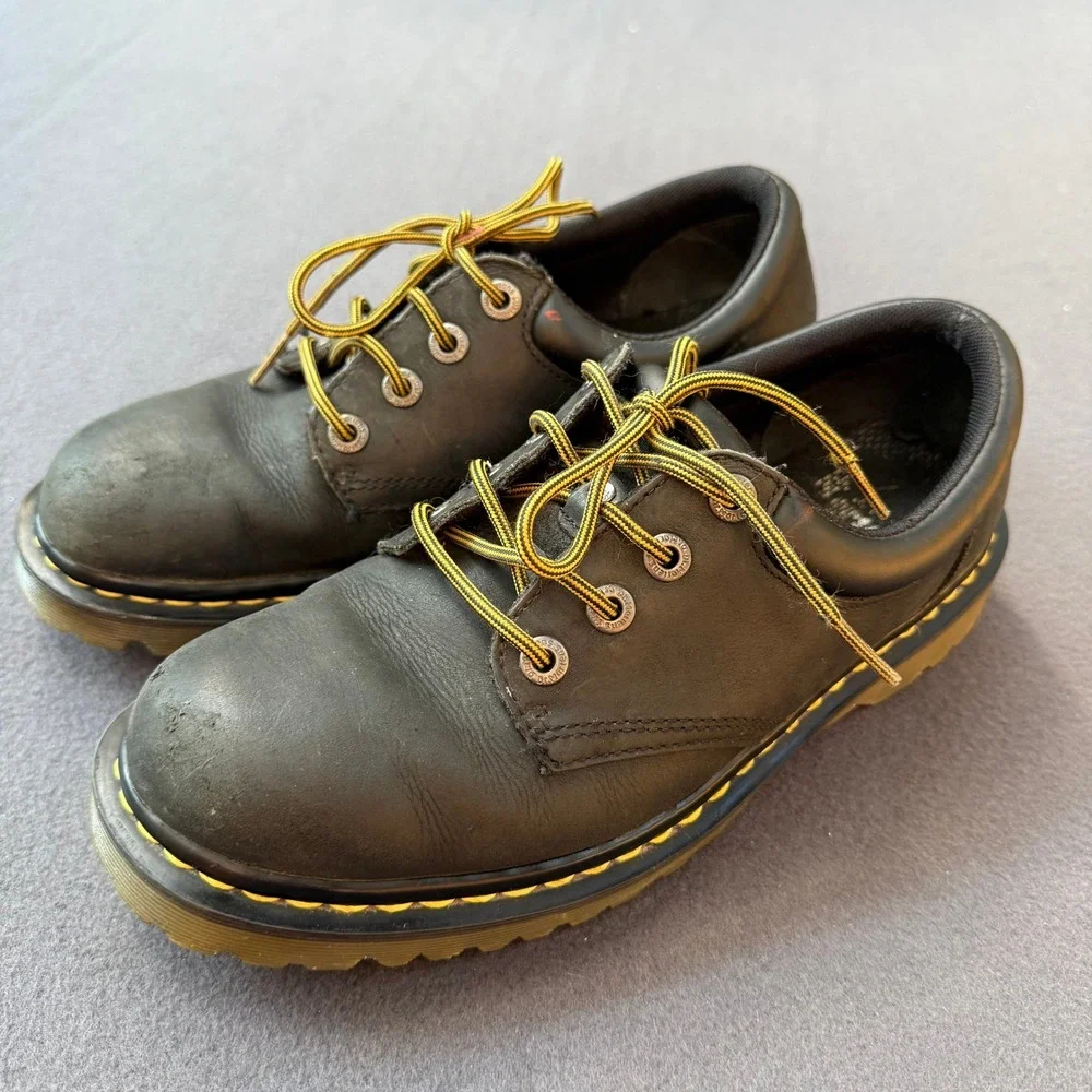 Dr. Martens Graceland Black Leather Oxford Lug Sole Shoes Mens 9 Womens 10 UK 8